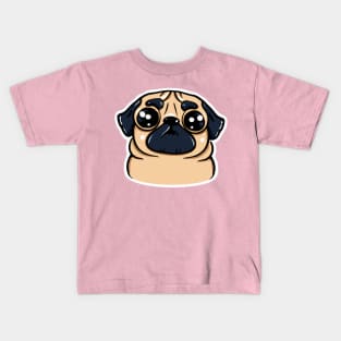 Kawaii Pug Dog Lover Puppy Retro Kids T-Shirt